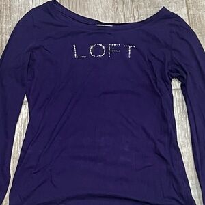 LOFT long sleeve with rhinestone